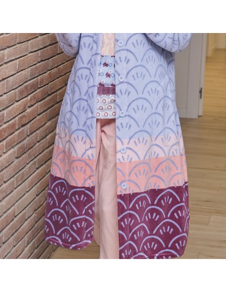 muslher bata de mujer para invierno abotonada modelo zumaia