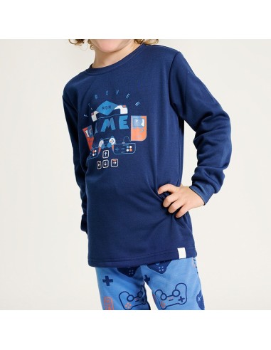 muydemi pijama para invierno de niño en algodón de invierno modelo gamer