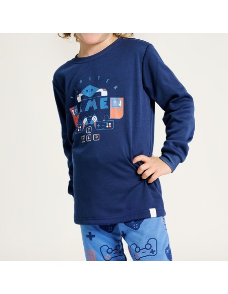muydemi pijama para invierno de niño en algodón de invierno modelo gamer