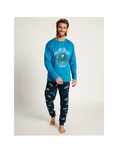 pijama de hombre para invierno en algodón modelo revolución de muydemi