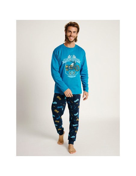 pijama de hombre para invierno en algodón modelo revolución de muydemi