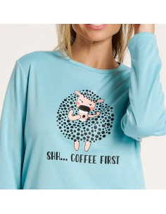 pijama de mujer para invierno en algodón necesito un café de muydemi 2