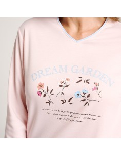 pijama de mujer en algodón de invierno modelo Jardín de ensueño de muydemi 2