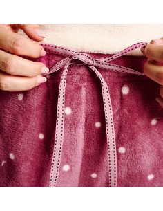 pijama de mujer para invierno  en coralina modelo erizo lindo de muydemi 2