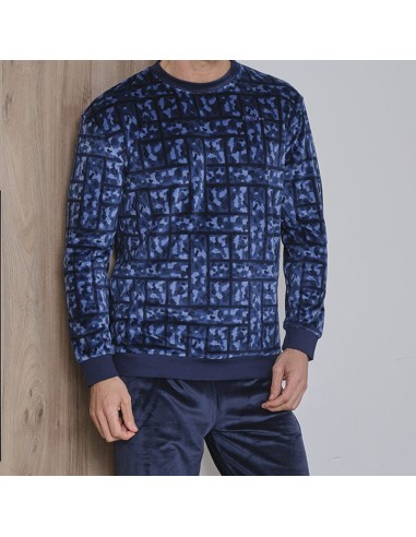 pijama de invierno modelo camuflaje en microvelour suave de muslher