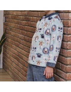 pijama de invierno para niño en coralina modelo selva de muslher 2