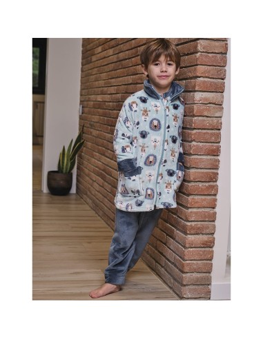 bata infantil con cremallera modelo selva de muslher