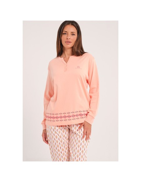 pijama de mujer en algodón de invierno modelo sabana de Don Algodón