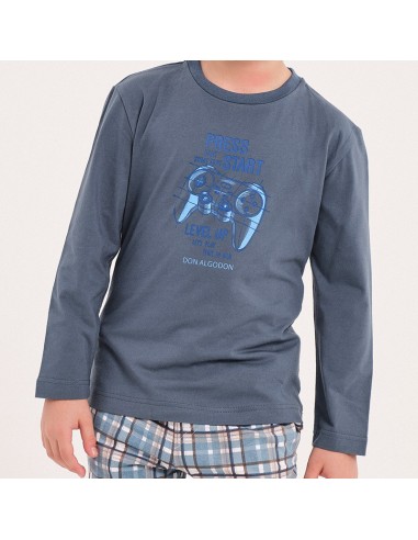 don algodón pijama de niño para invierno modelo game