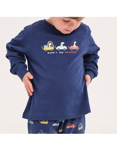 don algodón pijama infantil en interlock modelo coches