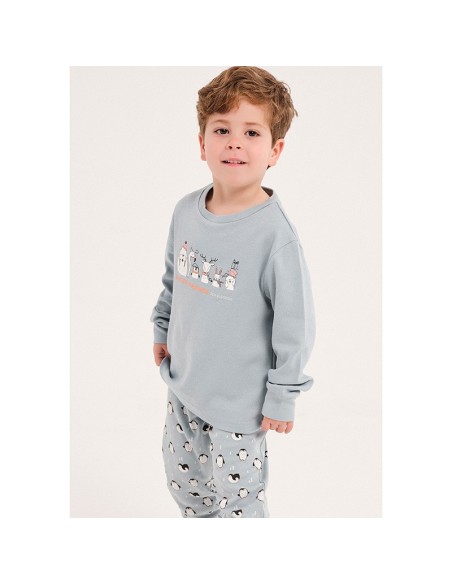 pijama infantil para niño en algodón modelo animalillos de don algodón