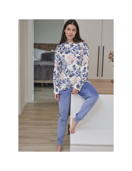 pijama de mujer para invierno en suave spandex modelo Gloria de muslher