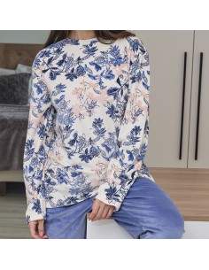 pijama de mujer para invierno en suave spandex modelo Gloria de muslher 2