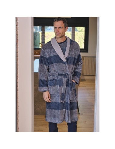 bata de hombre para invierno larga en coralina modelo Turquía de muslher