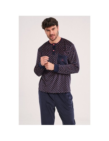 pijama de hombre en suave spandex con bolsillo frontal modelo Luis de Don algodón
