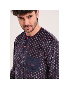 pijama de hombre en suave spandex con bolsillo frontal modelo Luis de Don algodón 2