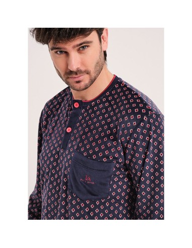 pijama de hombre para invierno de don algodón modelo Luis