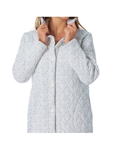 bata abotonada de mujer para invierno modelo flor de invierno de leniss