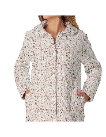 bata de mujer de leniss modelo otoño acolchada
