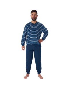 pijama de hombre para invierno en terciopelo modelo jeff de dormen