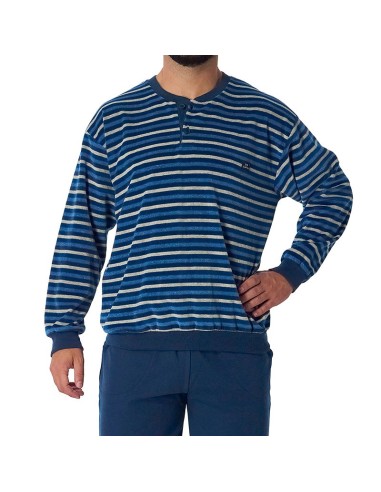 dormen pijama de hombre en terciopelo modelo jeff