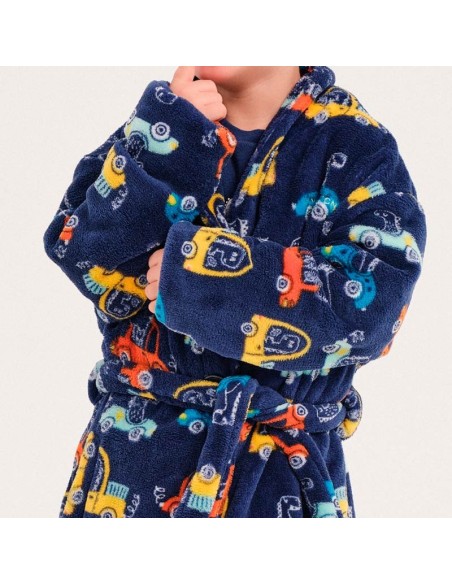 bata de coralina infantil para niño de Don algodón modelo cochecitos