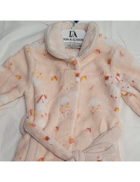 Don algodón bata infantil modelo unicornioo para niña