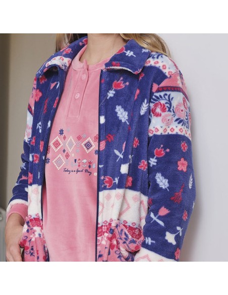 bata con cremallera de niña para invierno modelo tribal de muslher