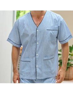 pijama de hombre muslher para verano en tela modelo paco 2