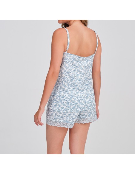 pijama de verano fresco para mujer en tejido de algodón modelo Eugenia
