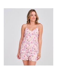 pijama de mujer de don algodón en tirantas modelo violeta