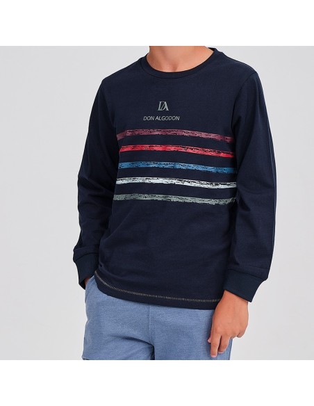 don algodón pijama fino de niño en manga larga modelo Turín