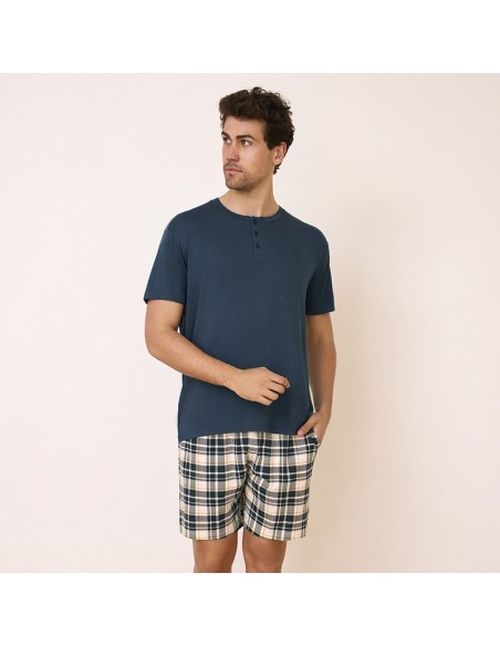 pijama de hombre en algodón de verano modelo Pedro de promise