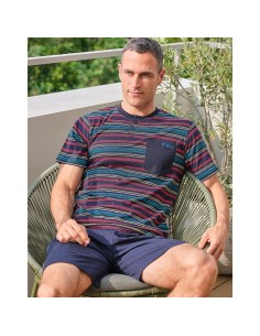 pijama de hombre en algodón de manga corta modelo Javier de muslher