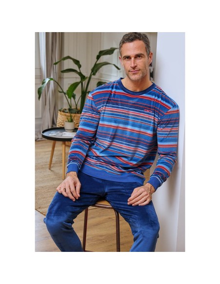 Pijama de hombre para invierno en spandex modelo Alpes de muslher