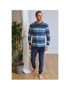 pijama de hombre para invierno en spandex modelo Polonia de muslher