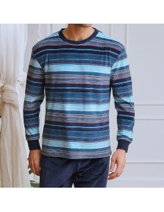 pijama de hombre para invierno en spandex modelo Polonia de muslher 2