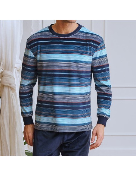 muslher pijama de invierno para hombre con puño en el pantalón modelo Polonia