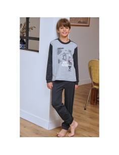 pijama de niño en algodón de invierno muslher modelo pablito
