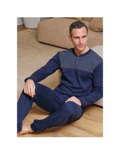 pijama de hombre muslher para invierno en algodón modelo joey