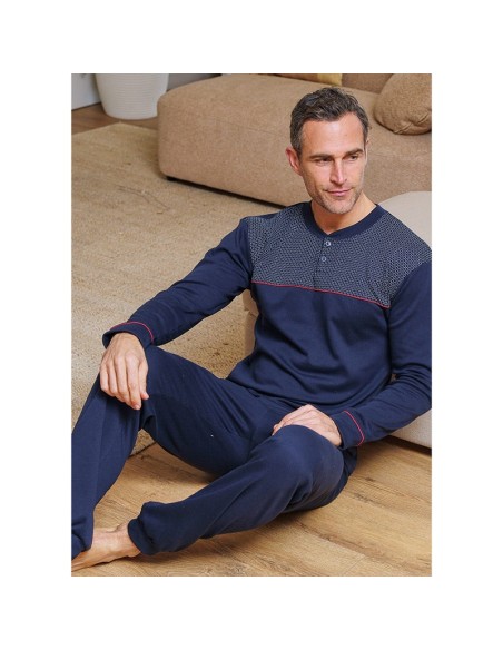 pijama de hombre muslher para invierno en algodón modelo joey