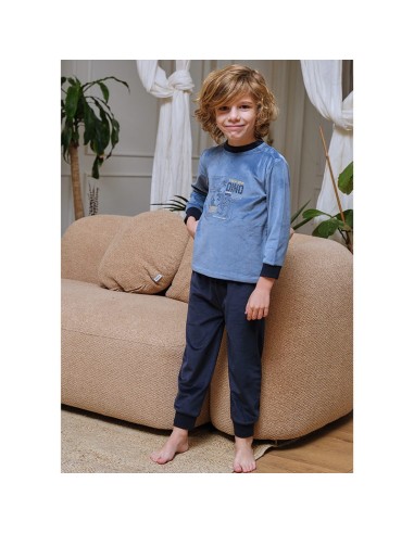 pijama de niño para invierno en cálido y cómodo spandex de muslher modelo dino