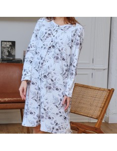 camisón de mujer en algodón de invierno muslher modelo pétalo 2