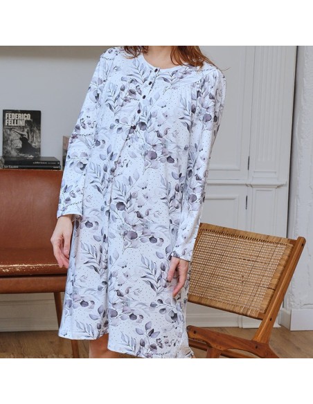 muslher camisón de mujer para invierno modelo pétalo