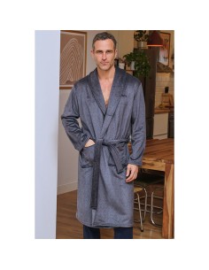muslher bata  de hombre para invierno con pelo interior modelo sherpa