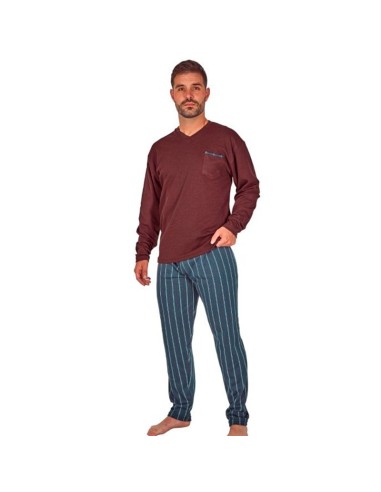 pijama de hombre dormen para invierno en algodón sin puño en el pantalón modelo Jordan
