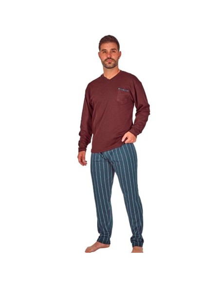pijama de hombre dormen para invierno en algodón sin puño en el pantalón modelo Jordan