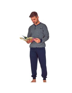 Pijama de dormen para hombre en algodón de invierno modelo Bierzo