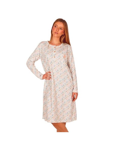 Camisón de mujer leniss modelo flora para invierno