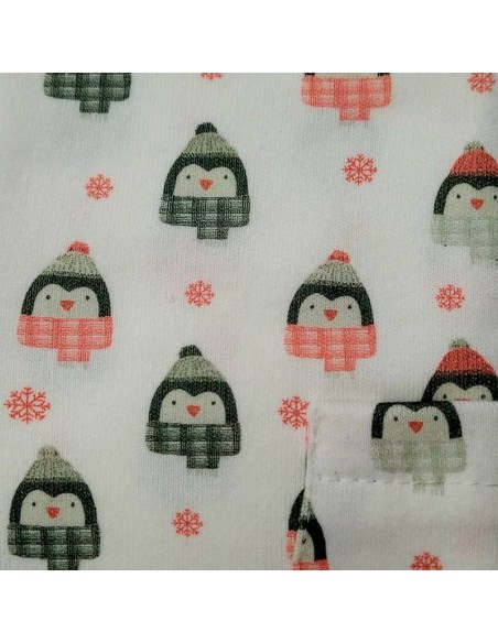 dibujo estampado del pijama para mujer modelo pingüino